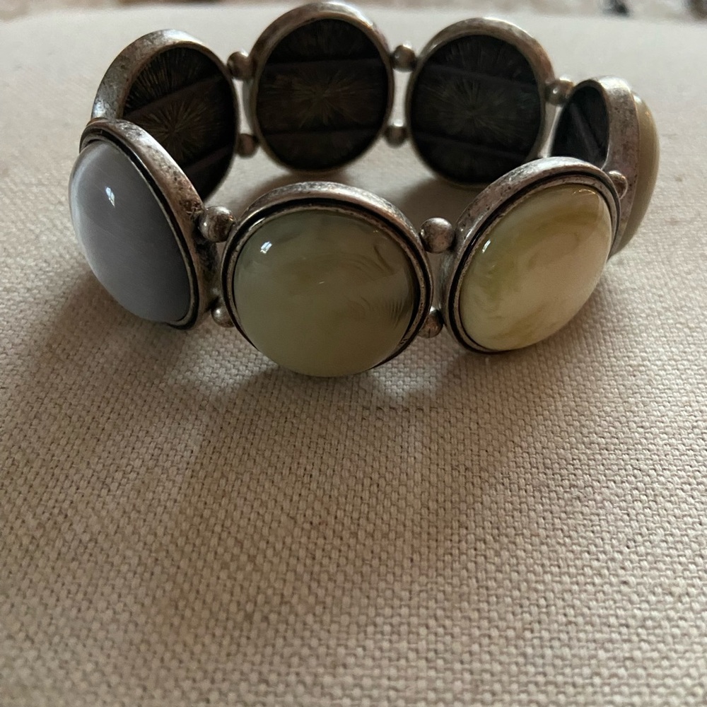 Lia Sophia Silver and Cream Bracelet